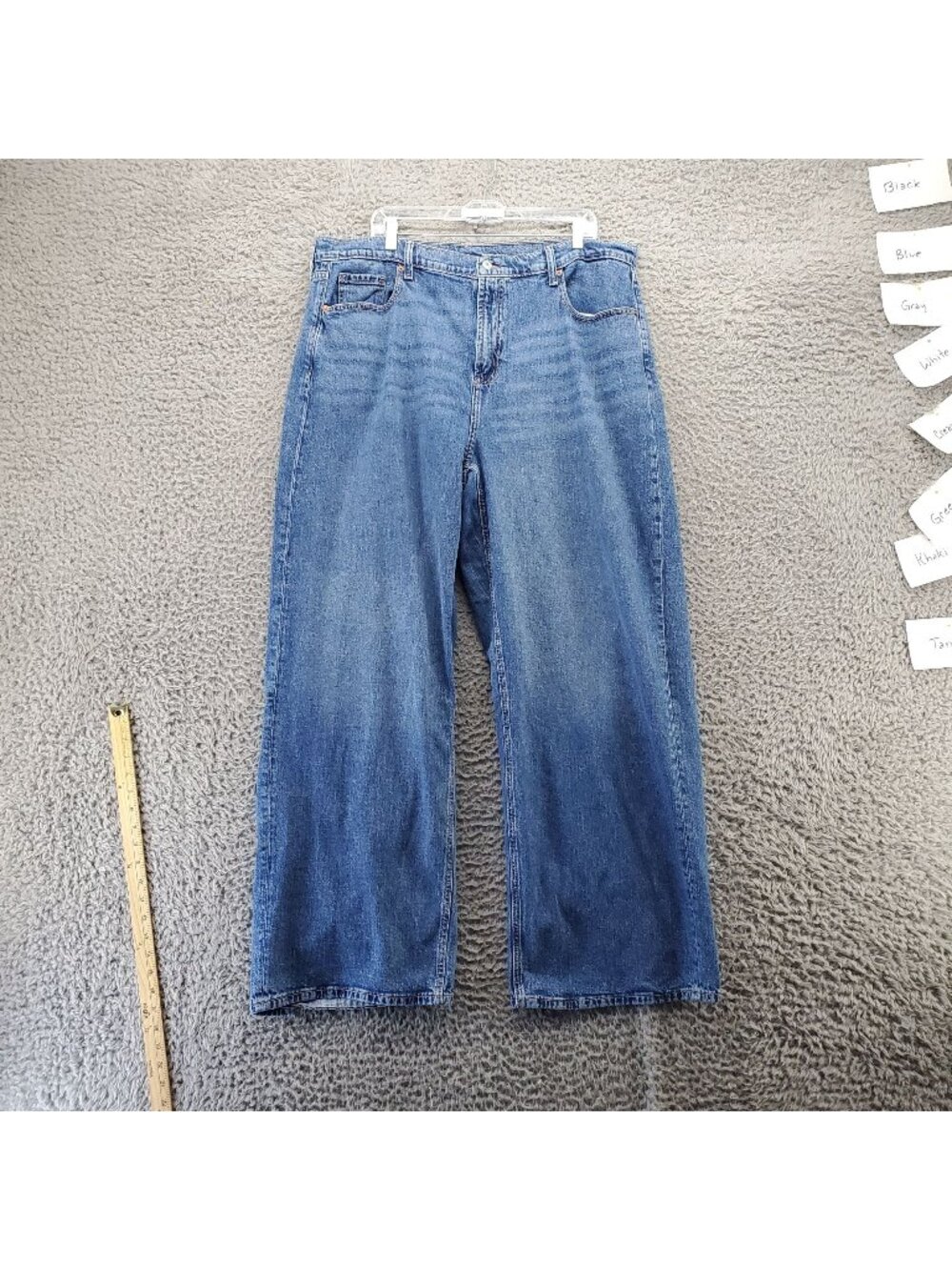 Old Navy Jeans Womens 18 Tall Blue High-Rise Baggy Wide Leg Denim *Read*